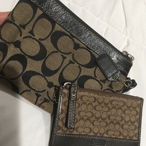 Coach wristlet and card holder bundle